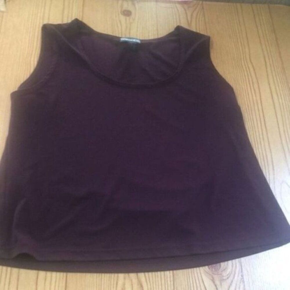 Baranda Tank Top‎ XL Sleeveless Burgundy Scoop Neck Casual Top - Picture 7 of 11